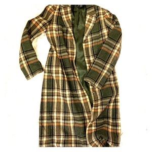 BCBG plaid coat